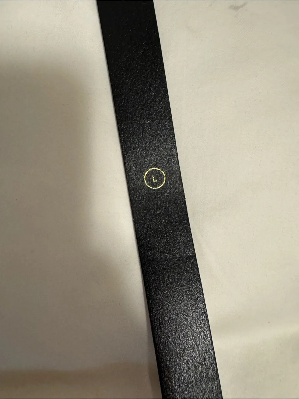 J. Crew Black Leather Belt with Gold Twisted Buckle L